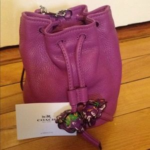 Coach drawstring wristlet - never used!
